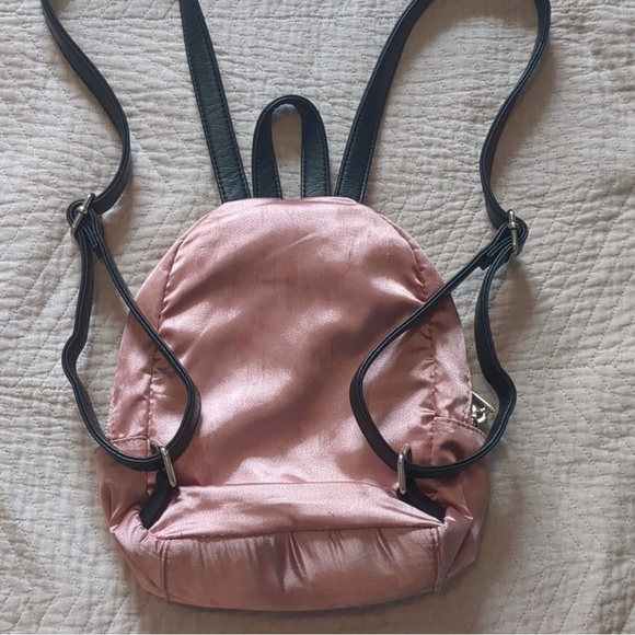 Steve Madden Blush Pink Satin Mini Backpack Purse - Picture 4 of 5
